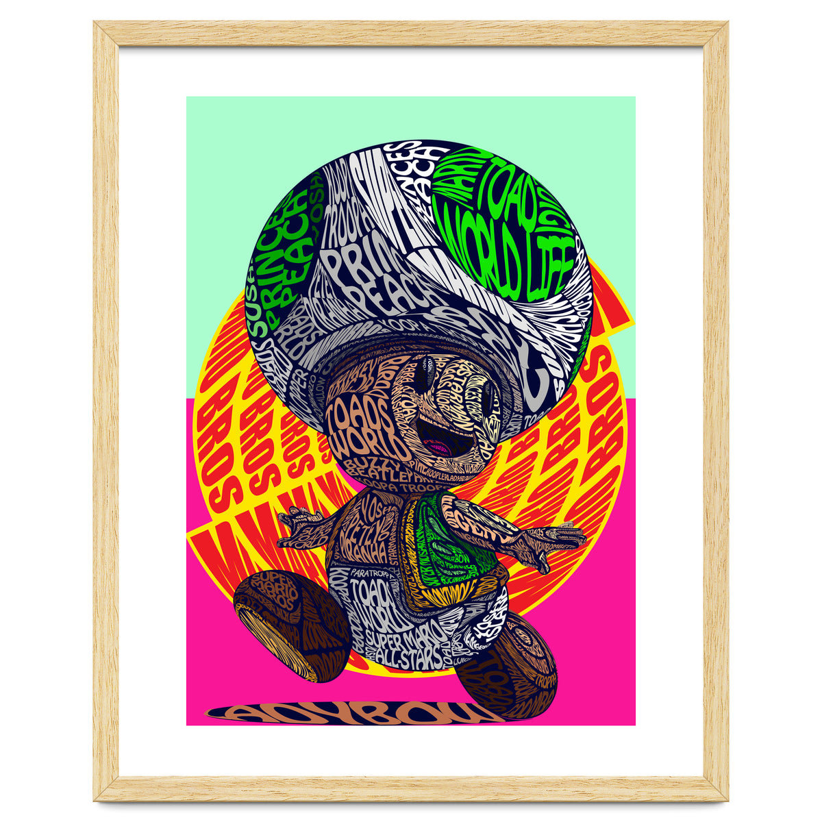 Toad Mushroom Cartoon Pop Art