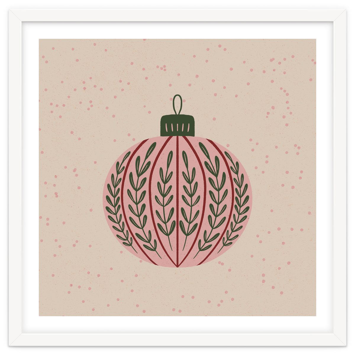 Christmas globe with branches