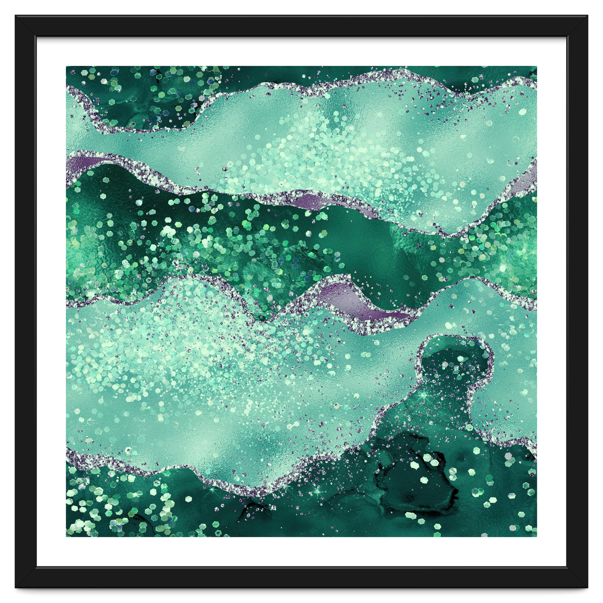 Emerald Glitter Agate Texture 02