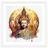 Golden Halo Buddha Portrait