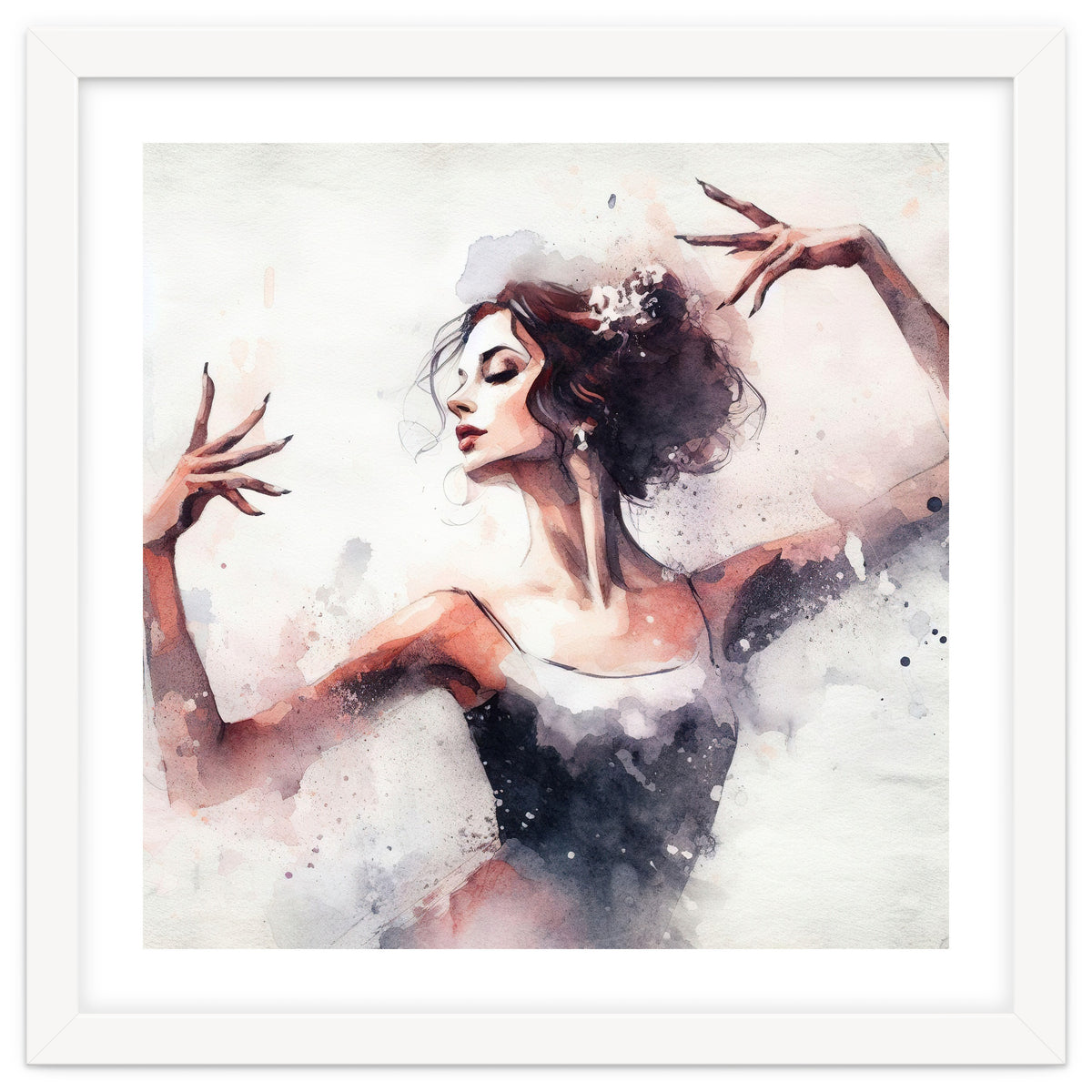 Elegant Ballet Dancer Portrait In Motion