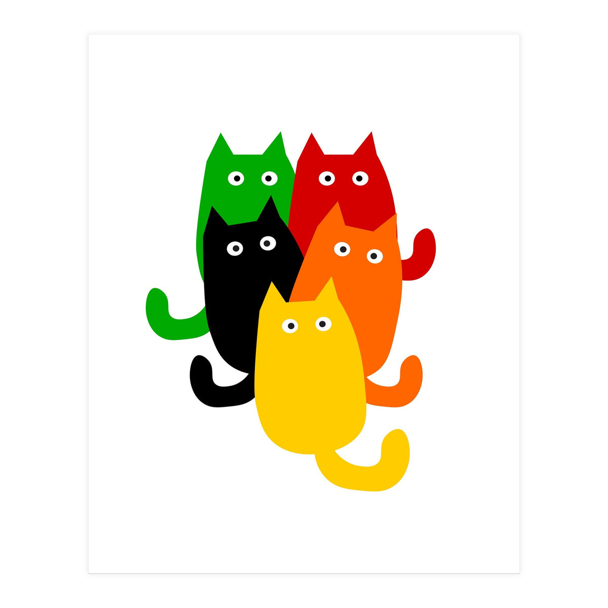 A Bunch Of Cats (Print Only)