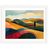 Abstract Tuscan Hills Landscape Painting thumbnail