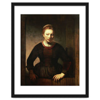 Rembrandt Harmenszoon van Rijn / 'Young Girl at an Open Half-Door', 1645.