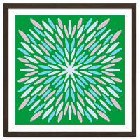 Petal Burst - green, blue, beige