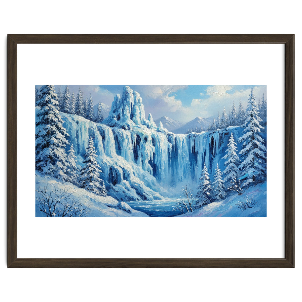 Frozen Cascades of Winter