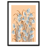 Linocut Flower Meadow Peach Fuzz thumbnail