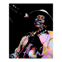 John Lee Hooker American Blues Guitarist Colorful Art (Print Only)