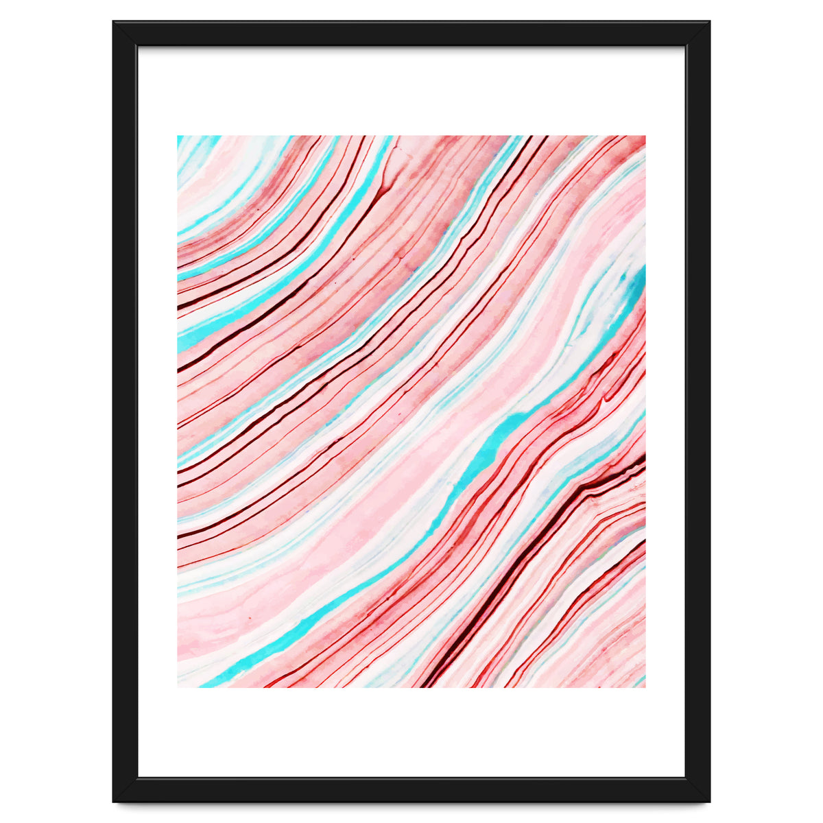 Between the Lines, Pastel Watercolor Abstract Painting, Subtle Neutral Minimal Illustration