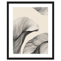Black And White Flowing Lines Organic Shapes