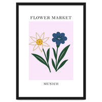 Munich Flower Market - Minimalist Edelweiss Botanical Print