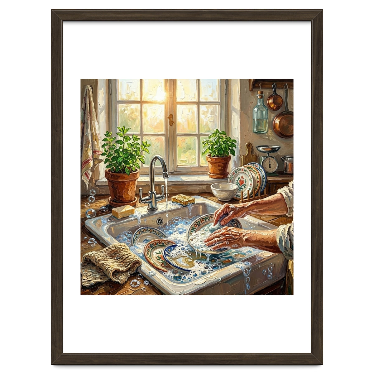 Cozy Kitchen Oil Painting