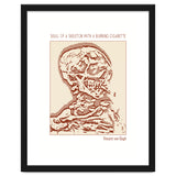 Skull Of A Skeleton With A Burning Cigarette thumbnail