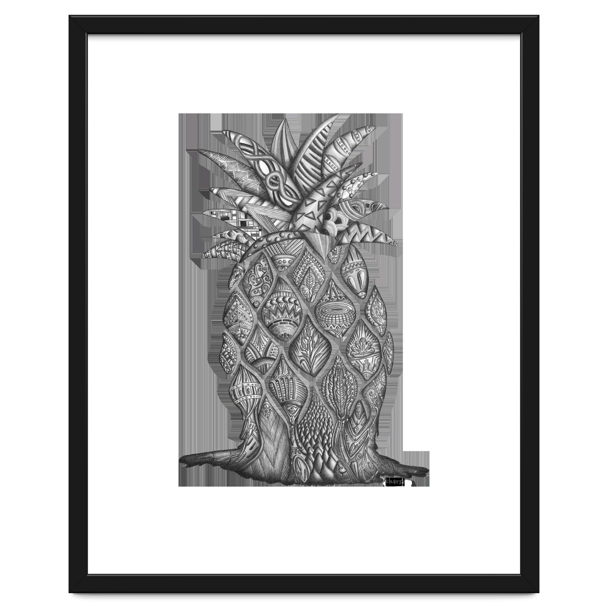 Surreal melting pineapple by Charsy