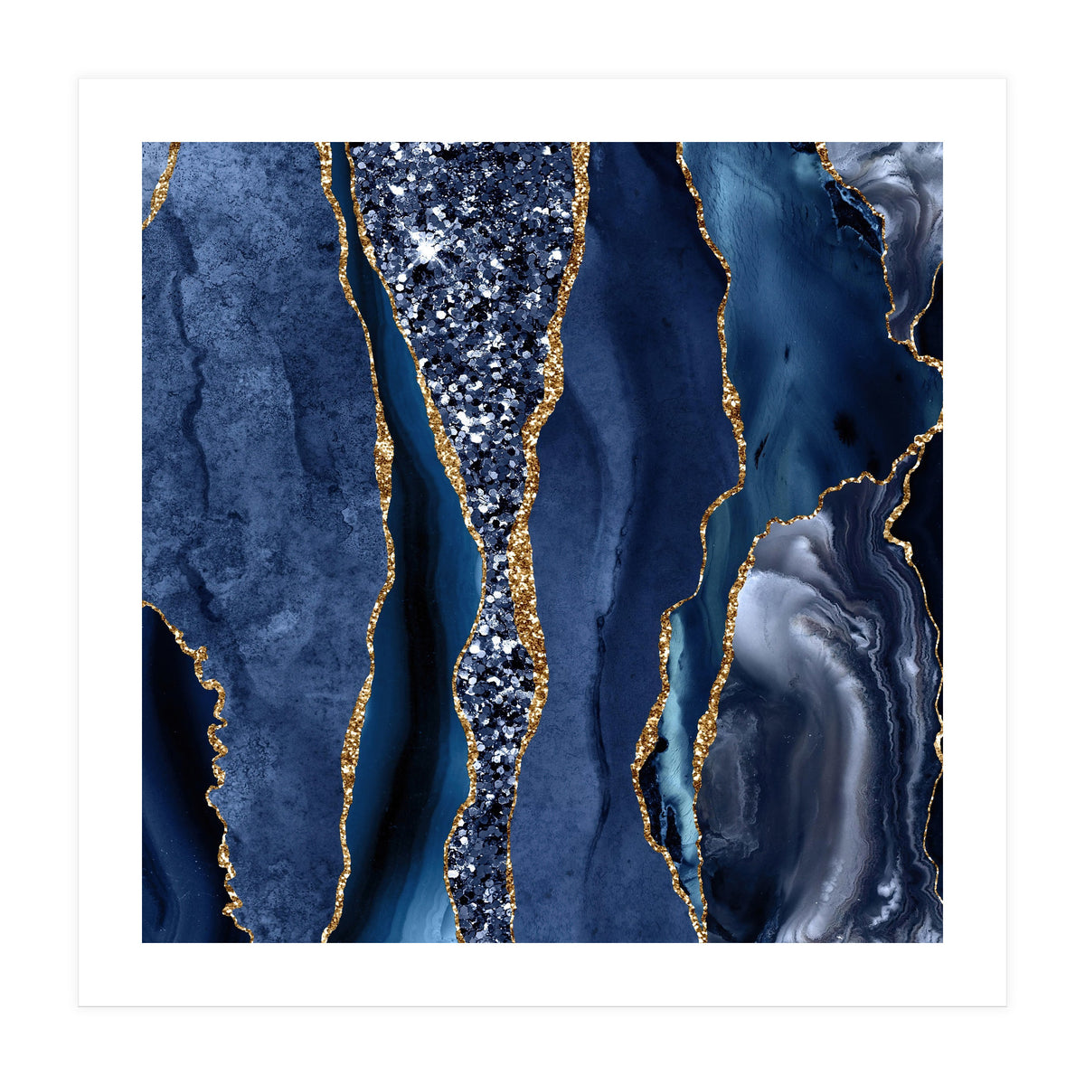 Agate Glitter Ocean Texture 06  (Print Only)