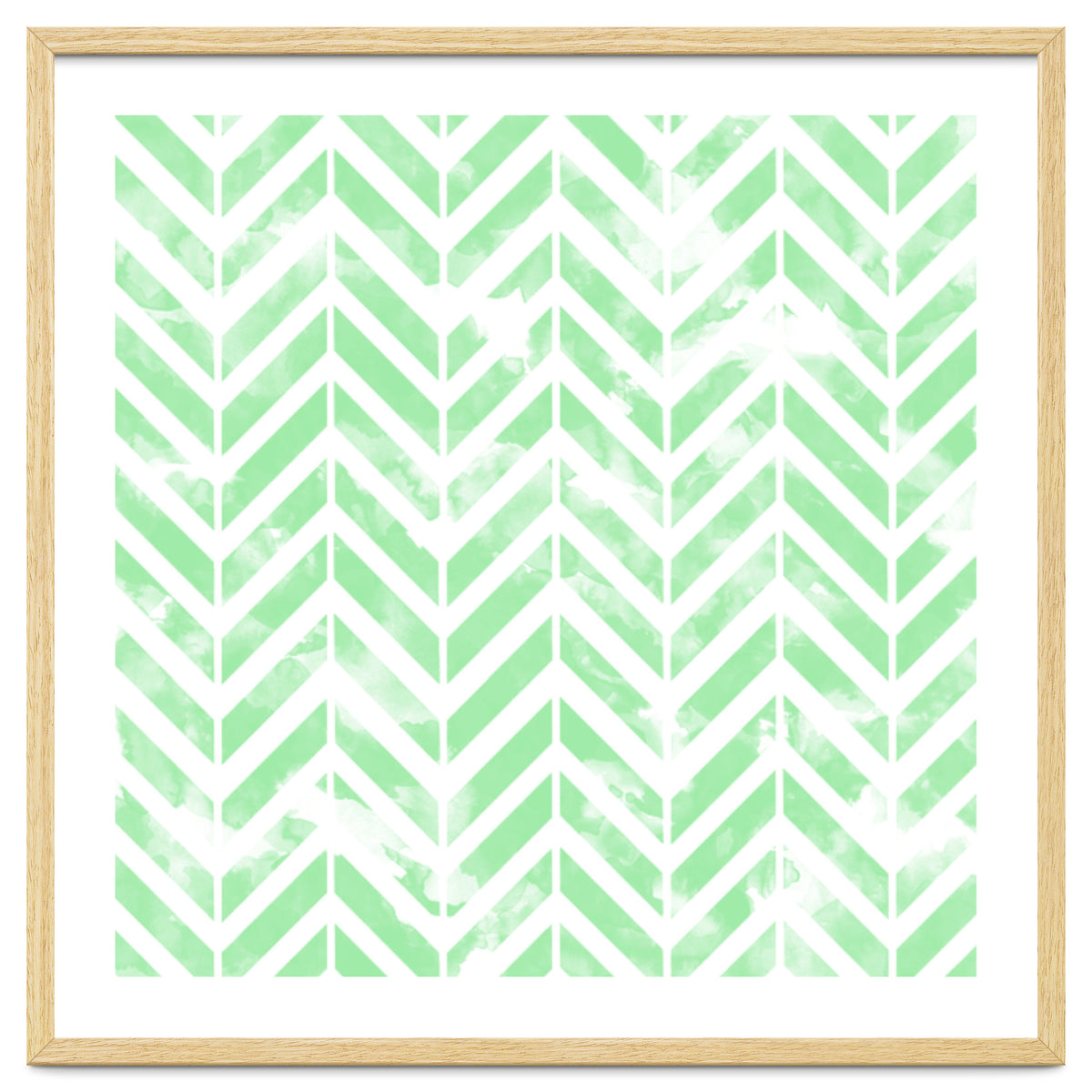 Shabby Green Chevron