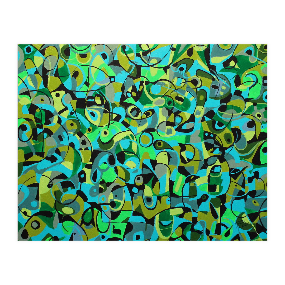 The Birdcall, Acrylic On Canvas, 36"x36" (Print Only)