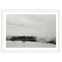 A boy on the boat in the geothermal lake - Iceland