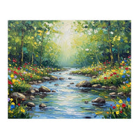 Sunlit Forest Stream (Print Only)