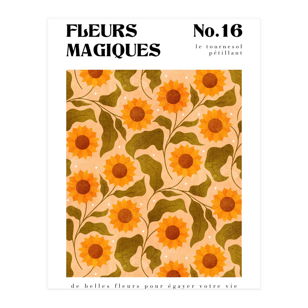 Magical Flowers No.16 Sparkling Sunflowers (Print Only)