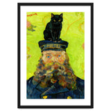 Black Cat on the Postman’s Hat, Van Gogh Inspired Painting thumbnail