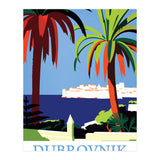 Dubrovnik, The Fortress and Palm Trees (Print Only) thumbnail