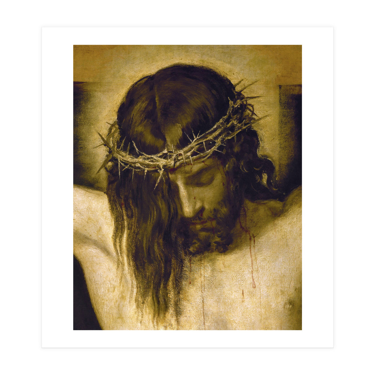 Crucified Christ (detail of the head). Cristo crucificado. Madrid, Prado museum. (Print Only)