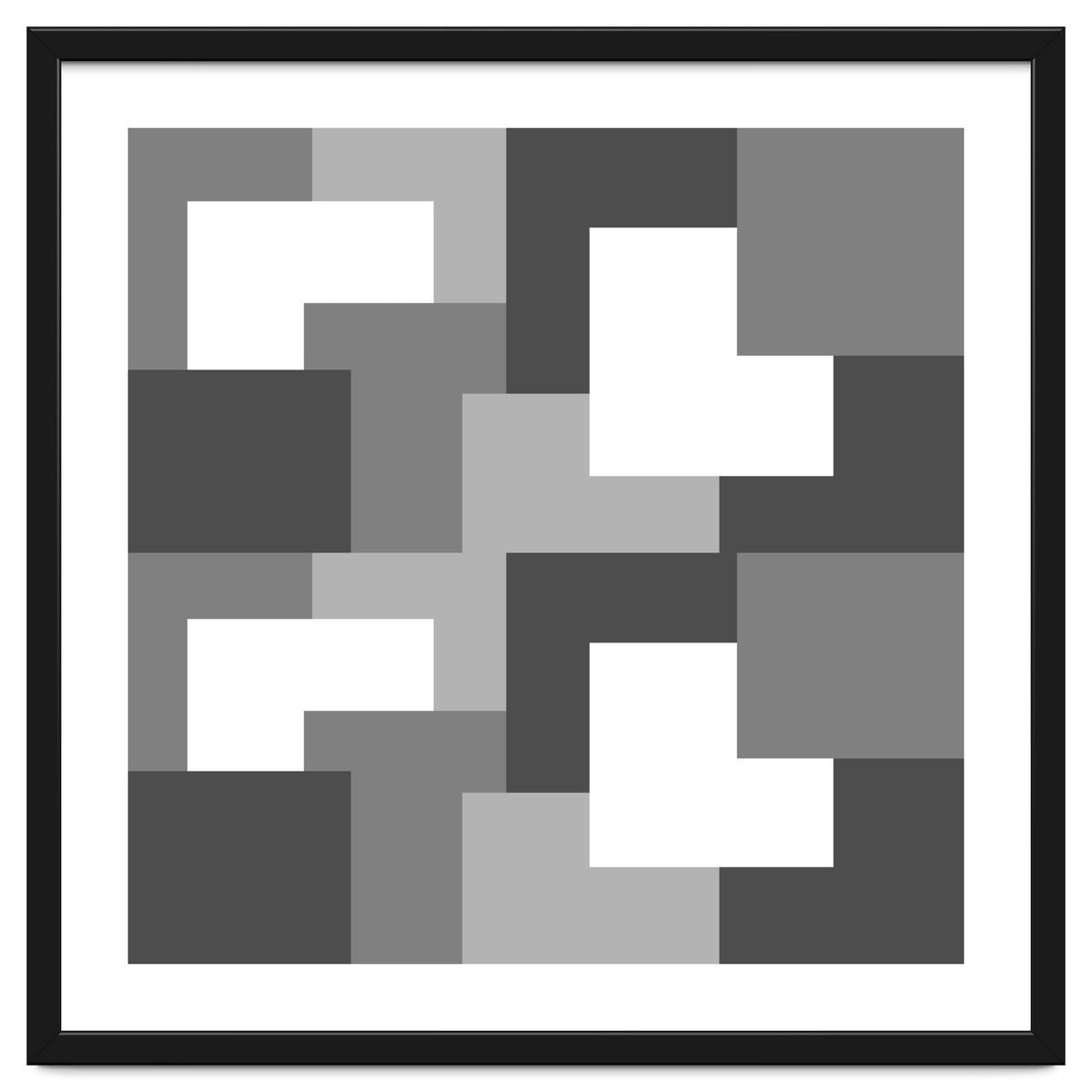 Grey Abstract Square Tiles