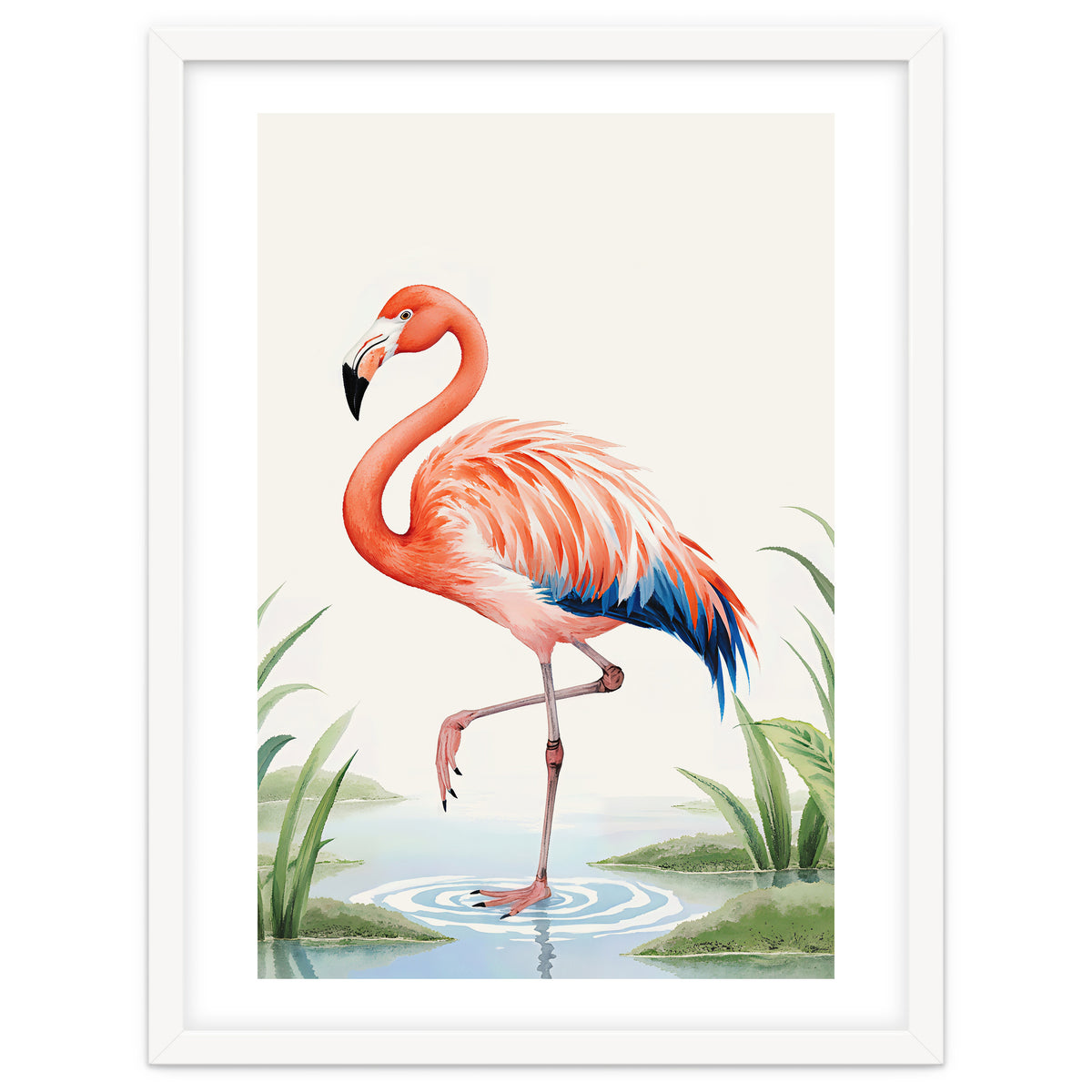 Flamingo Watercolor Illustration
