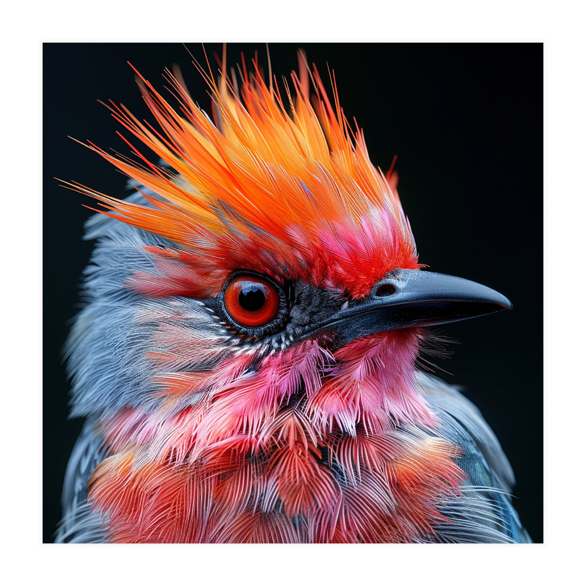Close Up Of Exotic Bird With Vibrant Plumage (Print Only)