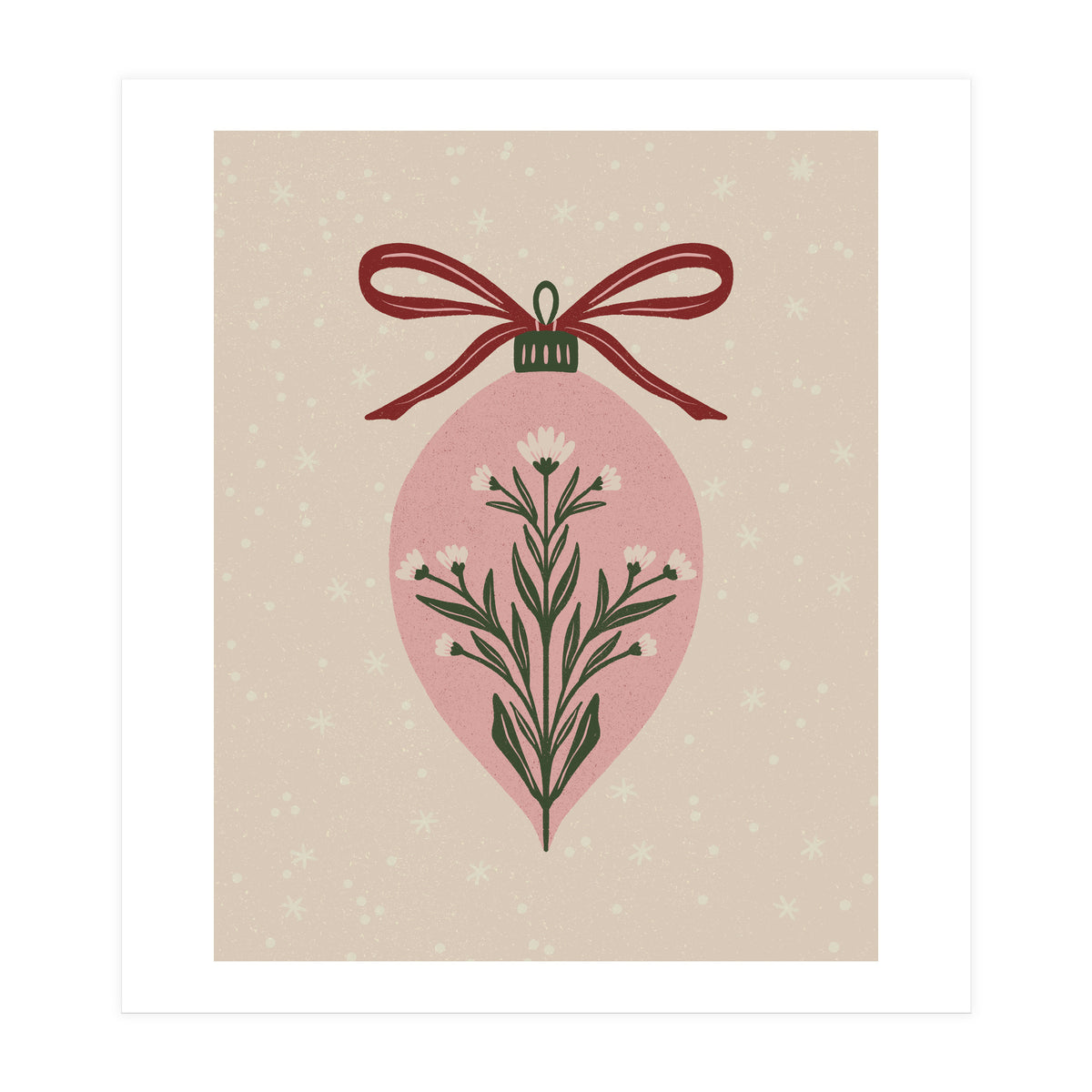 Christmas Floral Globe (Print Only)