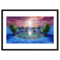 Oasis of Dreams: Surreal Tropical Landscape