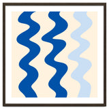 Squiggly Lines - blue and cream thumbnail