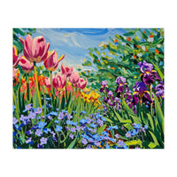 Vibrant Spring Meadow Oil Painting (Print Only)