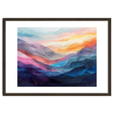 Vibrant Abstract Watercolor Mountain Landscape thumbnail