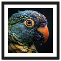 Close Up Of A Colorful Parrot's Face