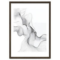 Abstract Black And White Flowing Lines