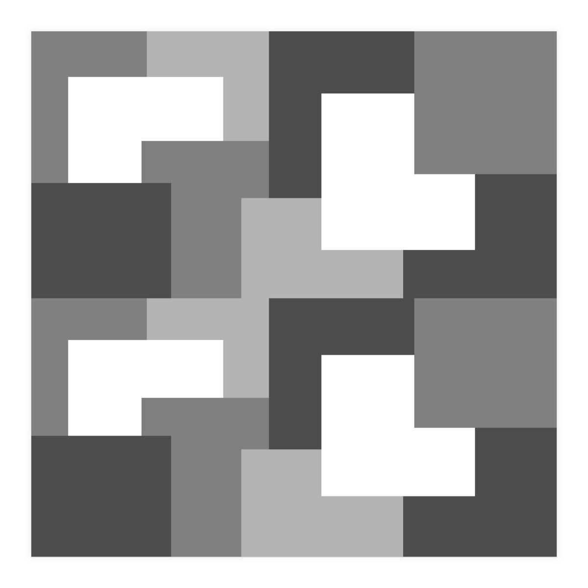 Grey Abstract Square Tiles (Print Only)