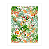 Birds And Butterflies In Tropical Jungle (Print Only) thumbnail