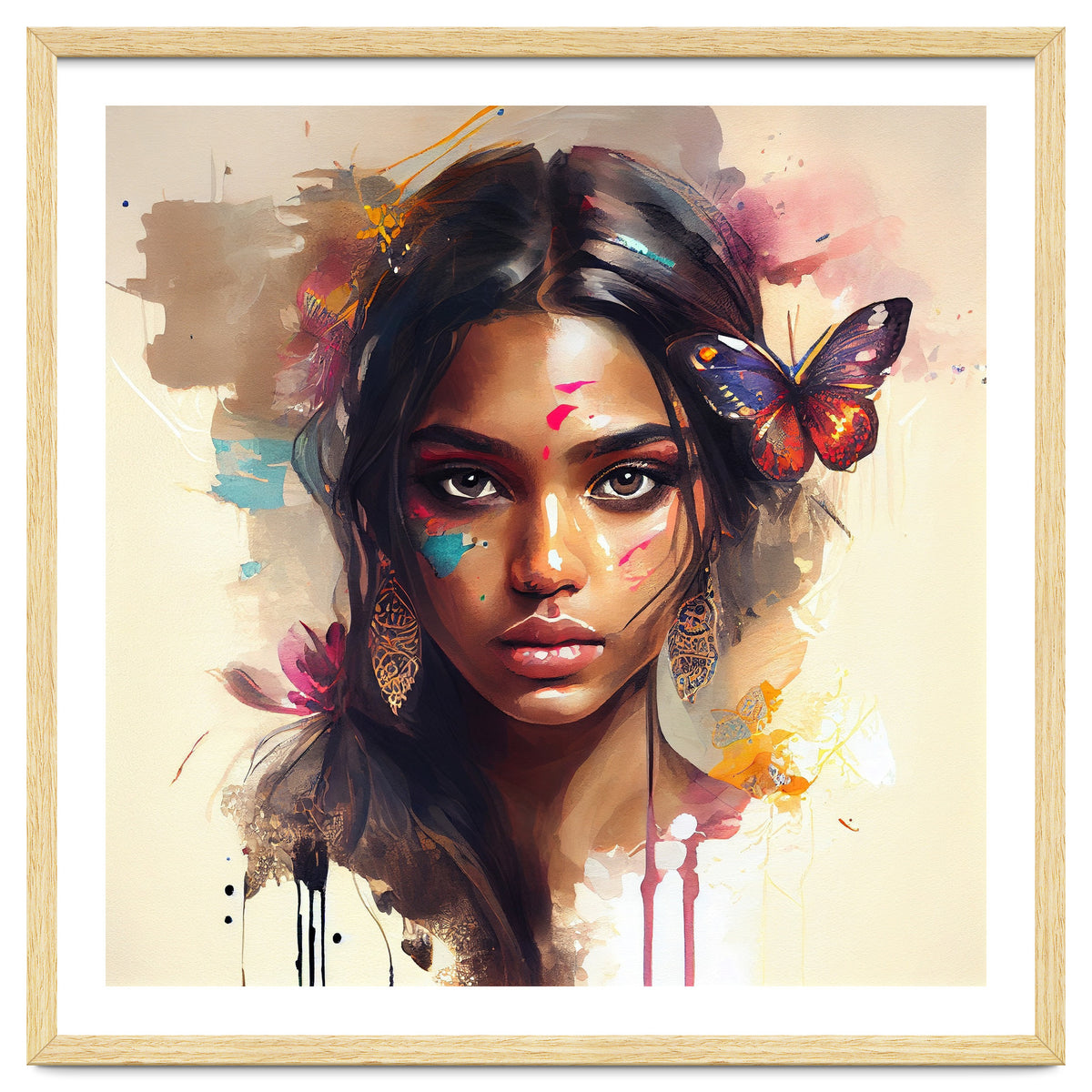 Watercolor Hindu Woman #1