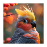 Close Up Portrait Of A Cockatiel Bird (Print Only) thumbnail