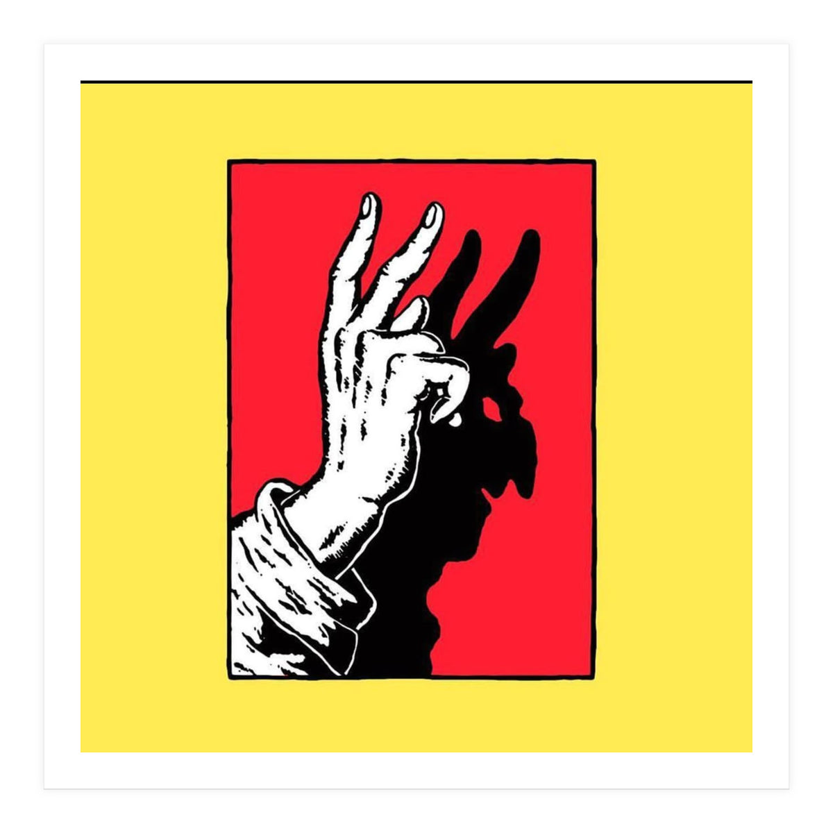 Hand Shadow Art – Peace & Freedom Illustration (Print Only)