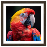Scarlet Macaw Parrot Headshot Vibrant Colors thumbnail