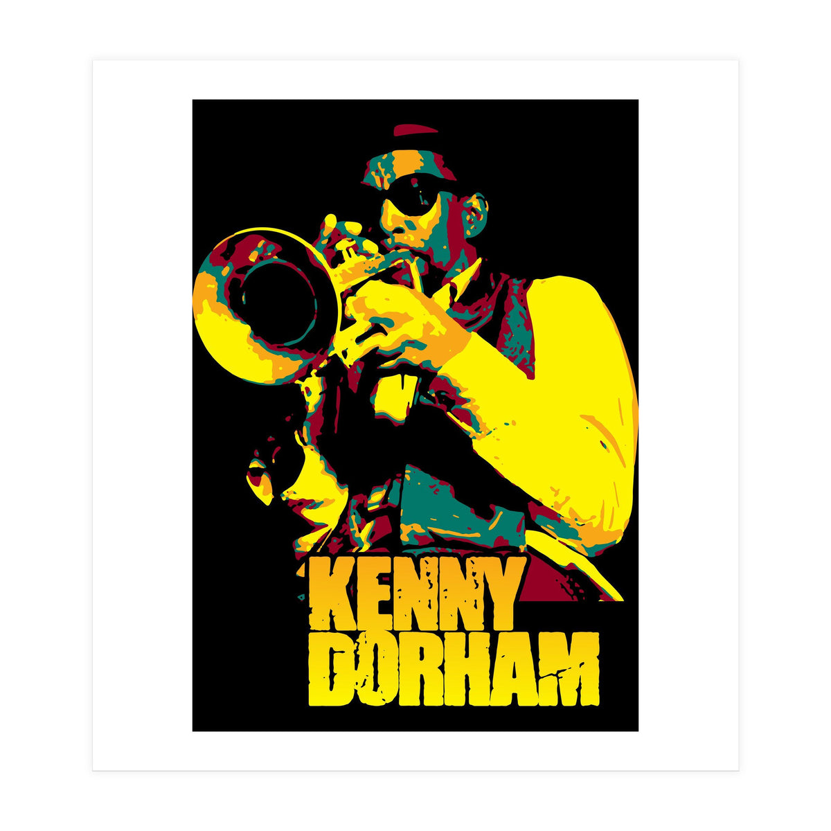 Kenny Dorham Jazz Trumpeter in Pop Art (Print Only)
