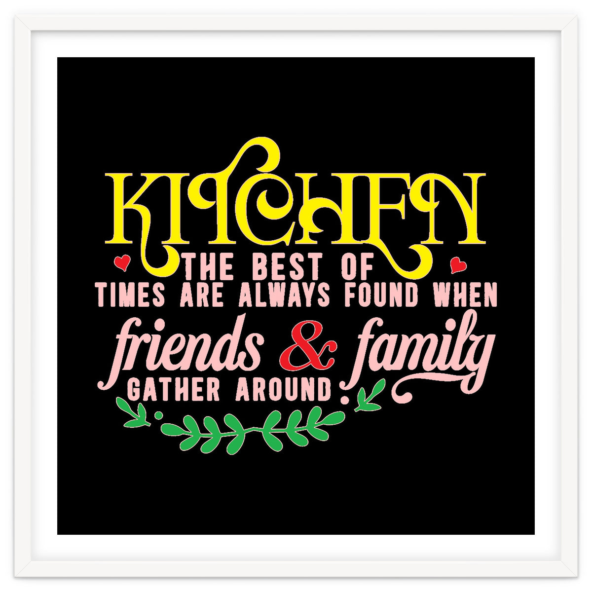 Kitchen The Best Of Times Are Always Found When Friends & Family Gather Around