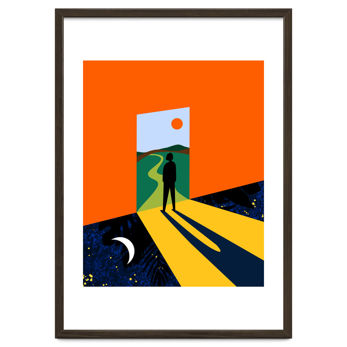 The Path Ahead, Abstract Concept Positivity Growth Mindset People, Eclectic Inspire Bohemian Contemporary Modern Pop Art