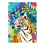 Tropical Tiger, Animal Jungle Watercolor Painting, Nature Travel Wild Botanical (Print Only) thumbnail