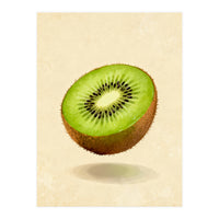 Kiwi Slice, Watercolor Fruit, Fresh Green Art (Print Only)