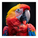 Scarlet Macaw Parrot Headshot Vibrant Colors (Print Only) thumbnail