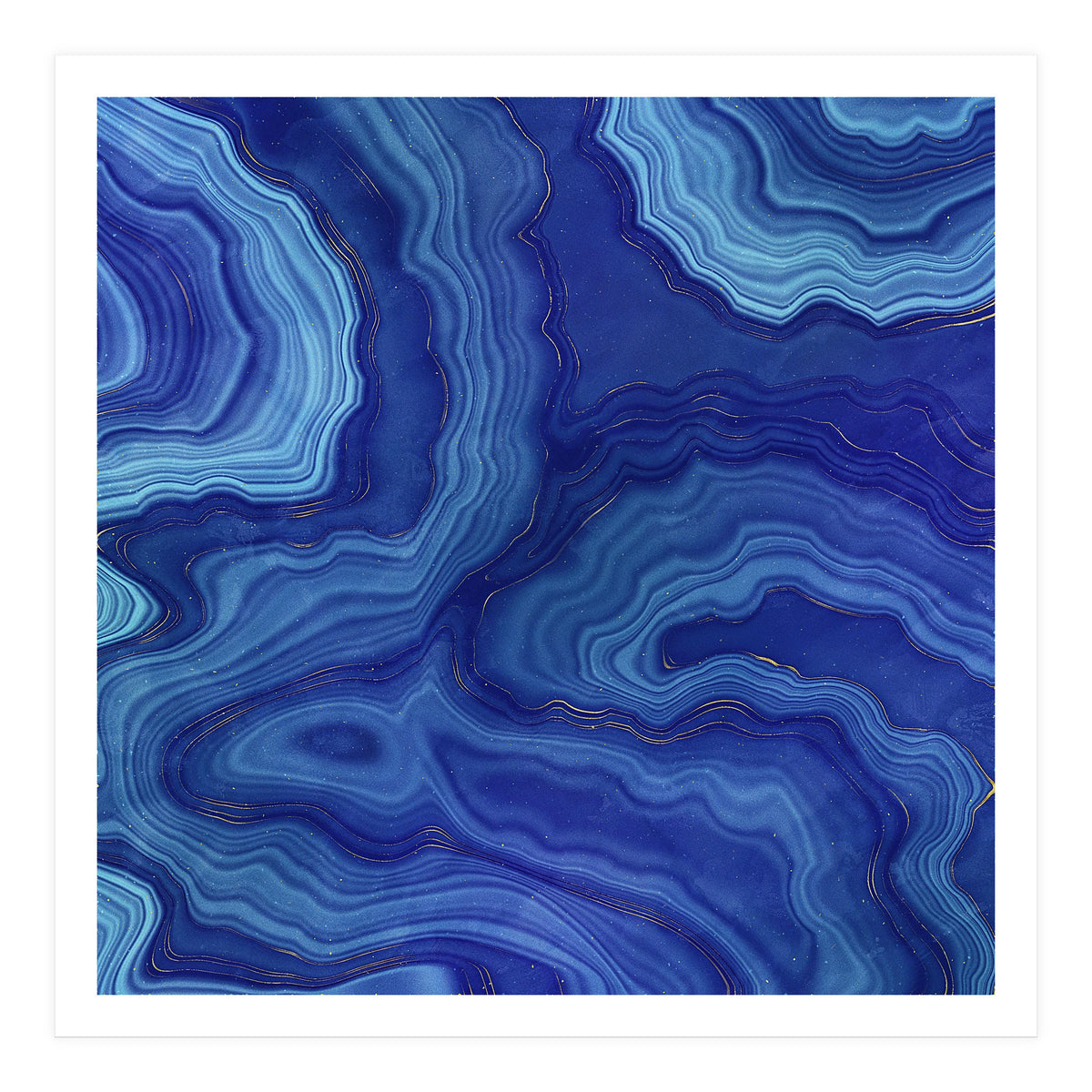 Blue Agate Texture 05 (Print Only)